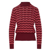 MADEMOISELLE YéYé Cause Your Mine Knit Top zick zack red/ berry L