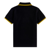 FRED PERRY Kids Twin Tipped Polo Shirt black/new/yellow 4-5 Jahre