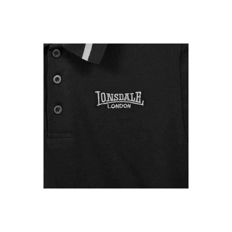 Lonsdale Causton Poloshirt black/ grey