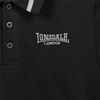 Lonsdale Causton Poloshirt black/ grey S