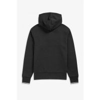 FRED PERRY Hooded Zip-Through Sweatshirt black M