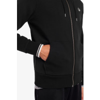 FRED PERRY Hooded Zip-Through Sweatshirt black M