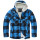 BRANDIT Lumberjacket Hooded black/blue S