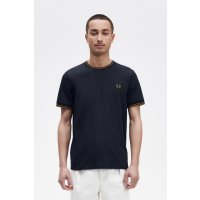 FRED PERRY Twin Tipped T-Shirt navy  dark caramel