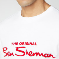 BEN SHERMAN Signature Logo tee white L