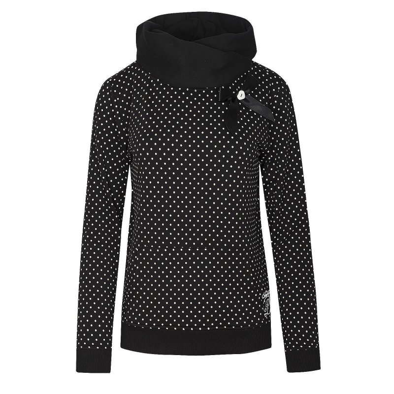 PUSSY DELUXE Dots Shawl Hoodie female black