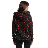 PD Cherries Hooded Zip-Jacket female black/allover XS