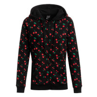 PD Cherries Hooded Zip-Jacket female black/allover XS
