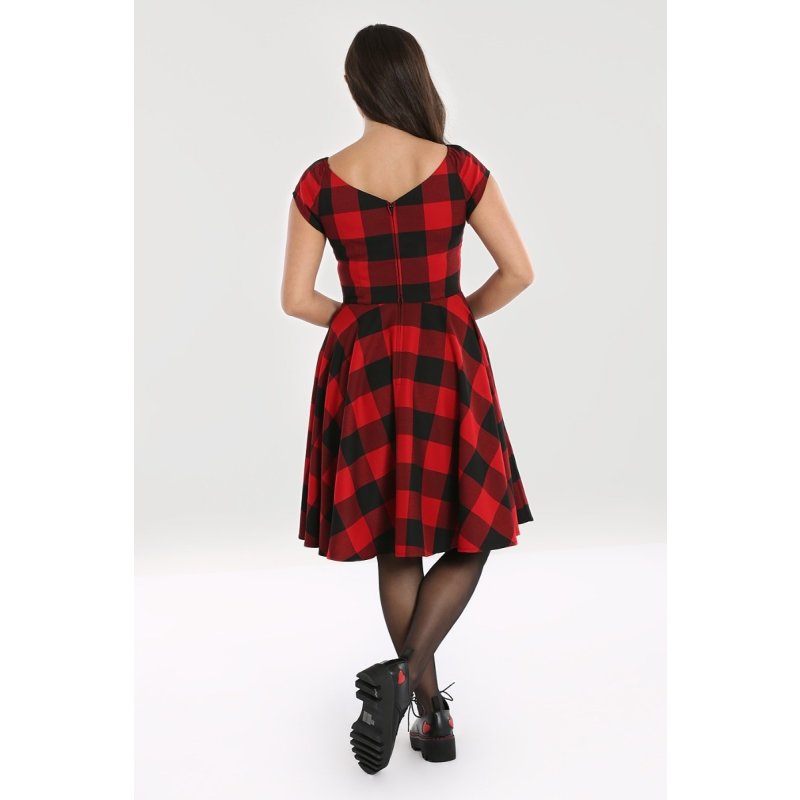 HELL BUNNY Teen Spirit Mid Dress black/ red