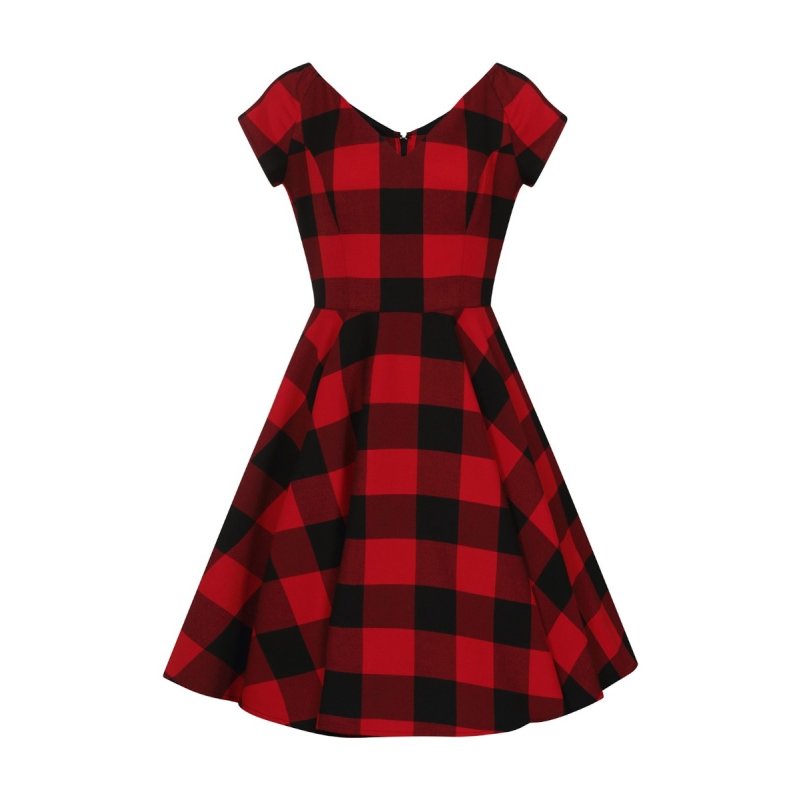 HELL BUNNY Teen Spirit Mid Dress black/ red S