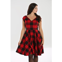 HELL BUNNY Teen Spirit Mid Dress black/ red  S