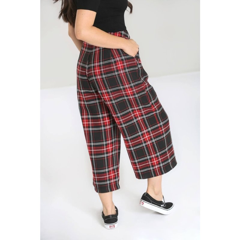 HELL BUNNY Riot Culottes black/ red