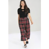 HELL BUNNY Riot Culottes black/ red L