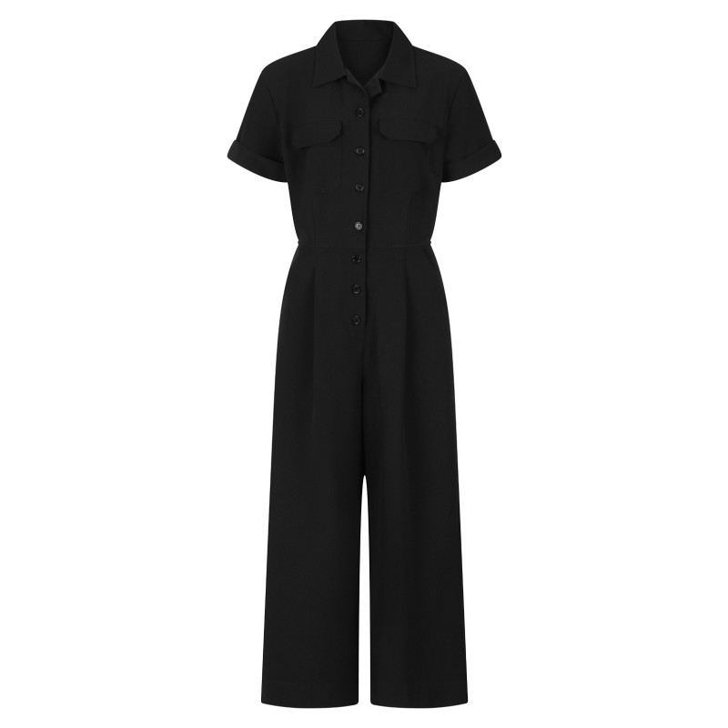 HELL BUNNY Abyss Boilersuit black S