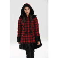 HELL BUNNY Katie Coat black/ red