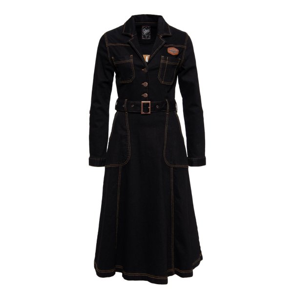 QUEEN KEROSIN Workwear Swing-Dress Motor Queen Service black