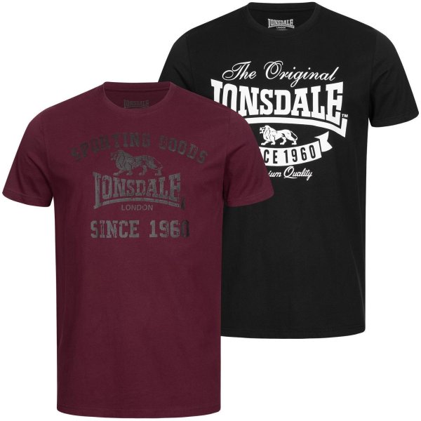 Lonsdale Torbay T-Shirt Doppelpack 