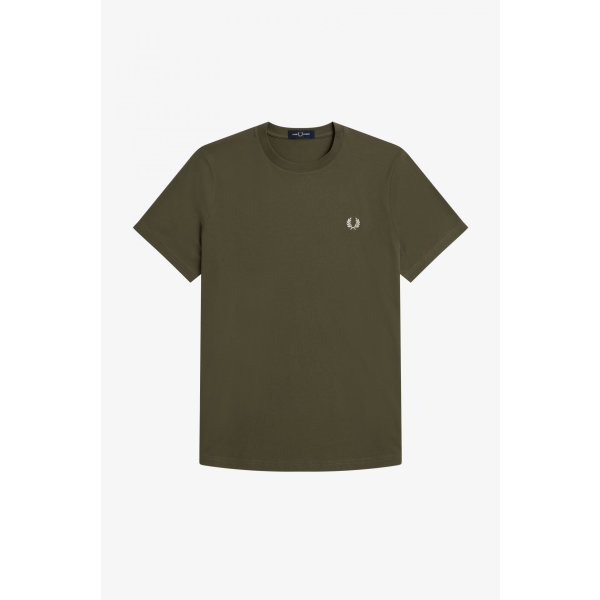 FRED PERRY Graphic Print T-Shirt military green