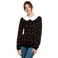 PUSSY DELUXE Cherries Knit Pullover & Collar female...