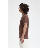 FRED PERRY Twin Tipped T-Shirt carrington brick / warm grey