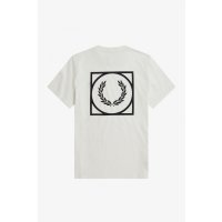 FRED PERRY Graphic Print T-Shirt snow white