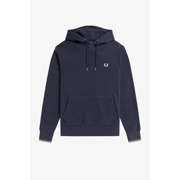 FRED PERRY Tipped Hooded Sweatshirt dark graphite