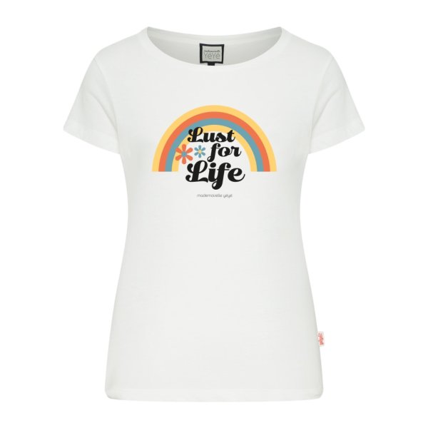 MADEMOISELLE YéYé Lust For Life GOTS T-Shirt ecru