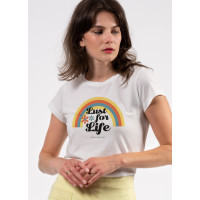 MADEMOISELLE YéYé Lust For Life GOTS T-Shirt ecru XS