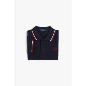 FRED PERRY My First Fred Perry Shirt navy /snow white/ burnt red