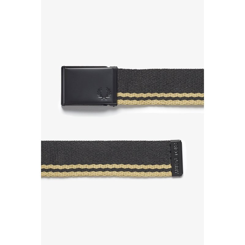 FRED PERRY Tipped Webbing Belt black