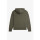 FRED PERRY Hooded Zip-Through Sweatshirt field green XL