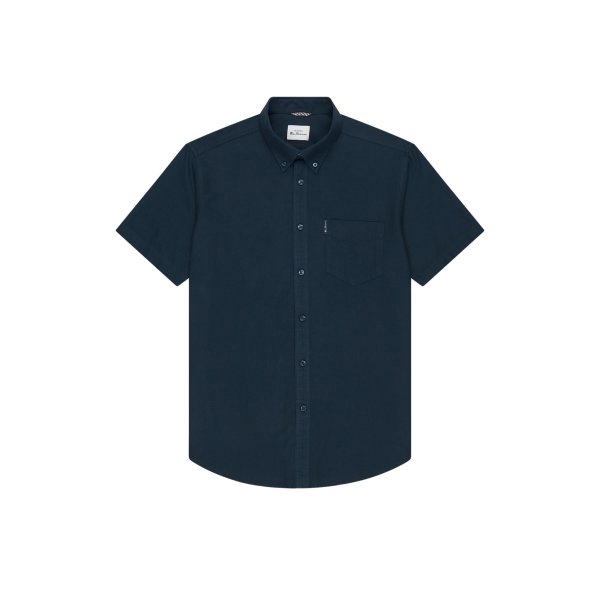 BEN SHERMAN Organic Cotton Oxford Shirt dark navy
