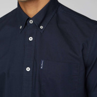 BEN SHERMAN Organic Cotton Oxford Shirt dark navy