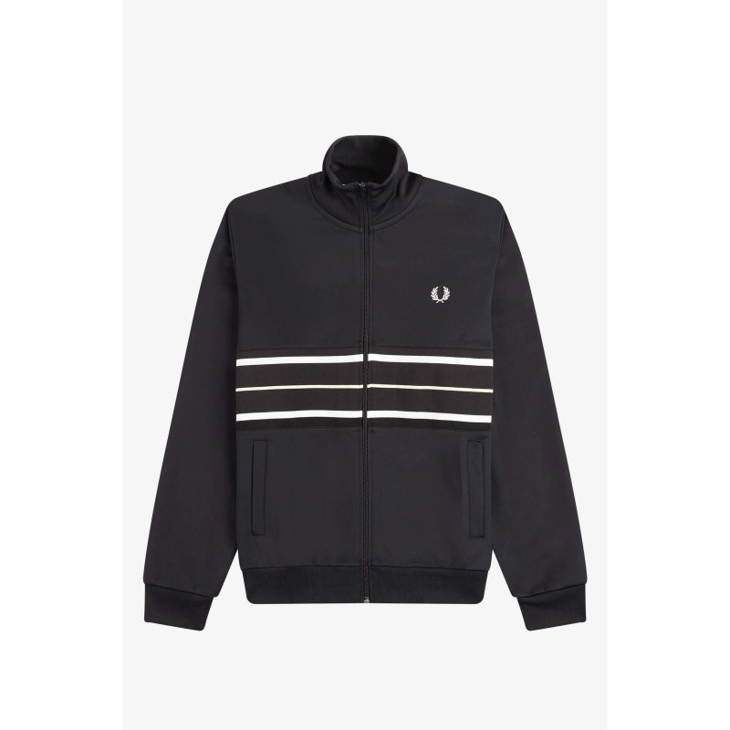 FRED PERRY Tramline Panel Track Jacket navy S