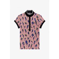 FRED PERRY AMY WINEHOUSE Lightning Print Polo Shirt