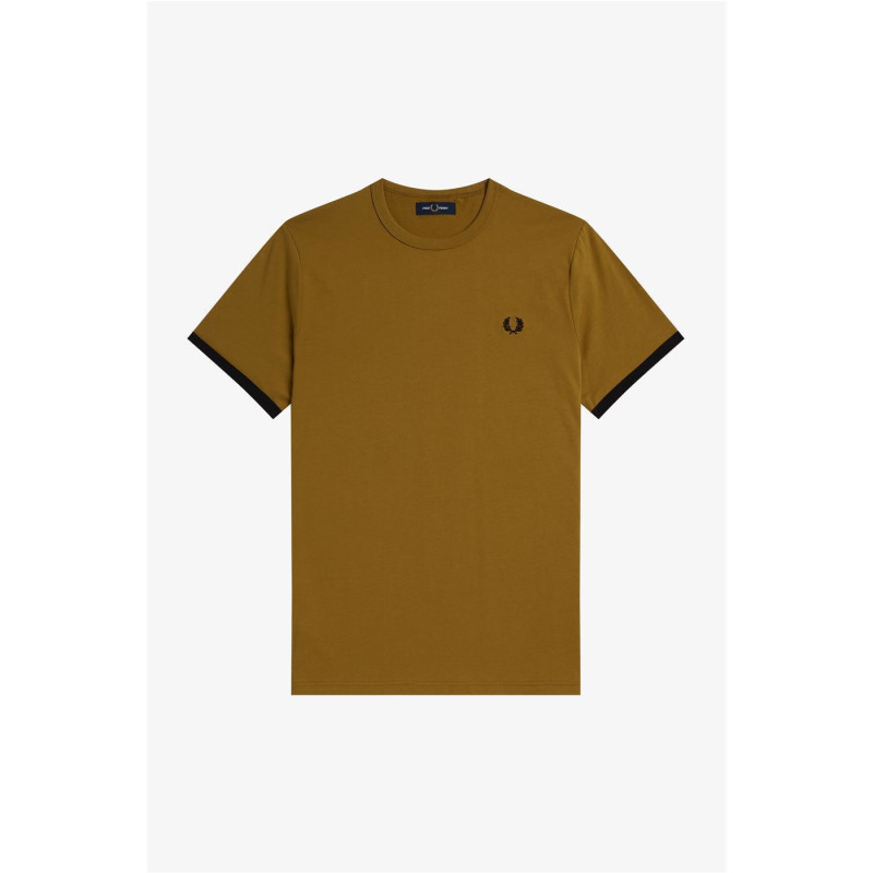 FRED PERRY Ringer T-Shirt dark caramel XL