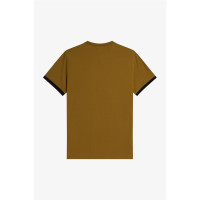 FRED PERRY Ringer T-Shirt dark caramel XL
