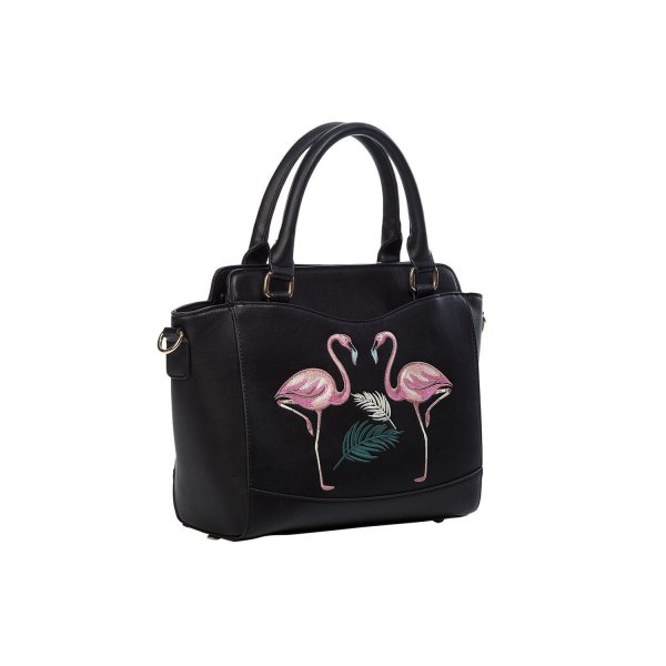 BANNED Flamingo Handbag black