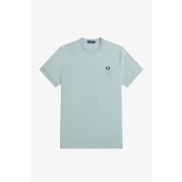 FRED PERRY Pocket Detail Pique T-Shirt silver/ blue