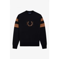FRED PERRY Bold Tipped Sweatshirt black
