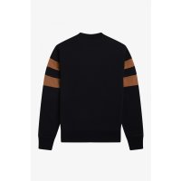 FRED PERRY Sweatshirt mit markantem Streifendesign black