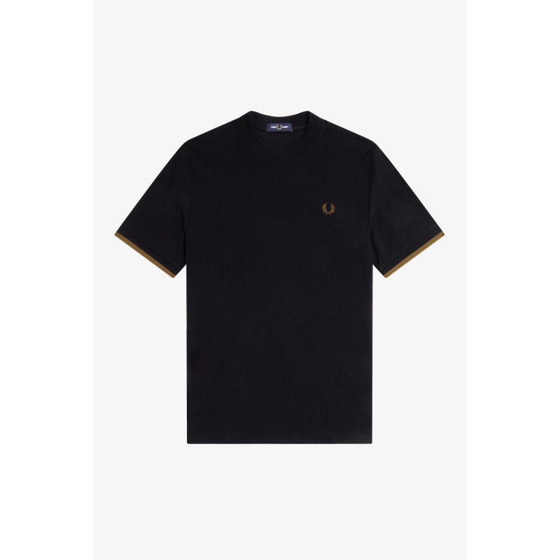 FRED PERRY Tipped Cuff Pique T-Shirt black