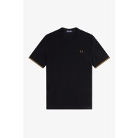 FRED PERRY Tipped Cuff Pique T-Shirt black