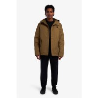 FRED PERRY Short Padded Parka  shaded stone