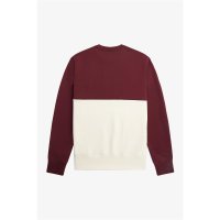 FRED PERRY Circle Colour Block Sweatshirt oxblood