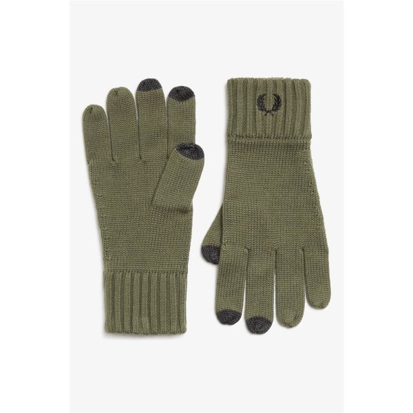 FRED PERRY Laurel Wreath Handschuhe uniform green