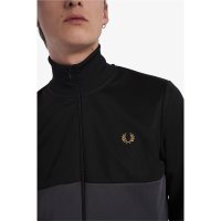 FRED PERRY Trainingsjacke mit Farbblock-Design schwarz