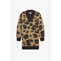 FRED PERRY Amy Leopard Knitted Dress