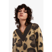 FRED PERRY Amy Leopard Knitted Dress