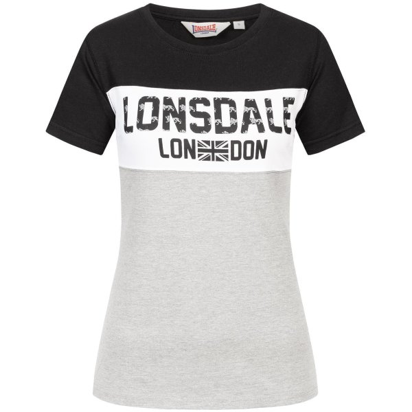 LONSDALE T-Shirt Tallow black/marl grey/white